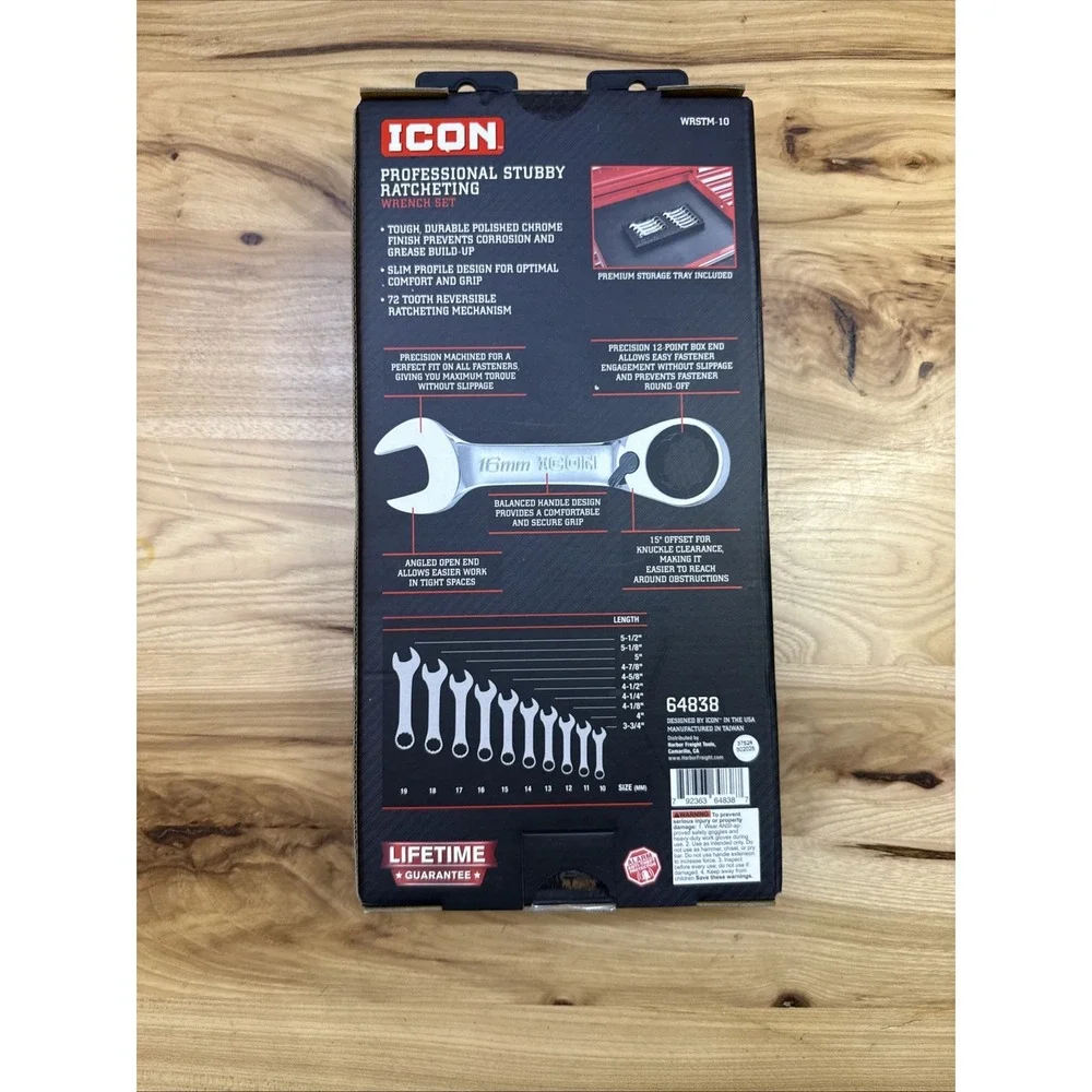 Icon Tools Ratcheting Wrench Set Bundle Of 3 - Professional, Flex Head, Stubby
